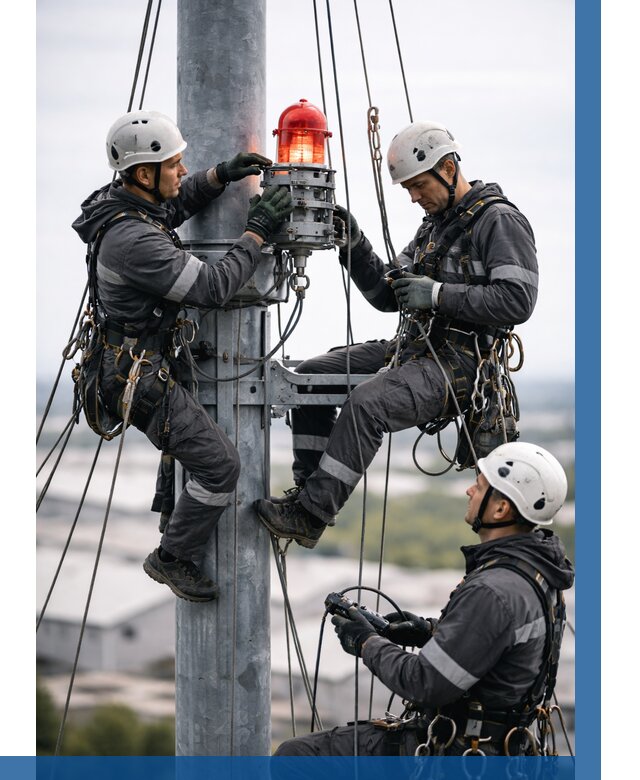 Монтаж заградительных огней в Оренбурге от 8644 р. | ВЫСОТНИК-Рнб