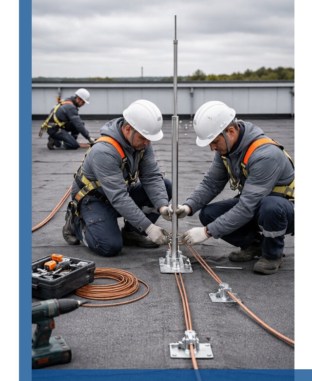 Монтаж молниезащиты на кровле в Оренбурге под ключ с гарантией