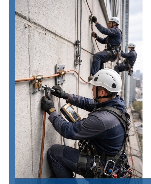 Монтаж системы заземления здания и молниезащиты в Оренбурге