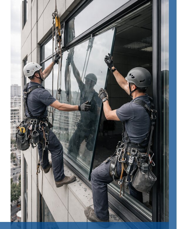 Замена стеклопакетов на высоте в Оренбурге от 5593 р. | ВЫСОТНИК-Рнб