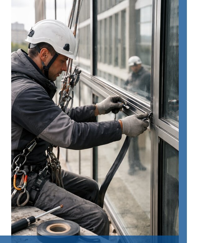 Ремонт витражных конструкций в Оренбурге от 3559 р. | ВЫСОТНИК-Рнб