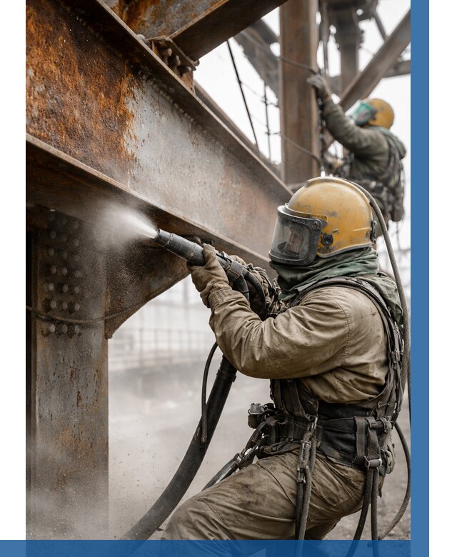 Пескоструйная очистка металлоконструкций в Оренбурге по 610 р. ВЫСОТНИК-Рнб