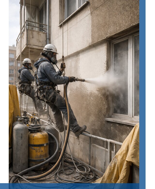 Пескоструйная очистка фасада в Оренбурге от 661 р. | ВЫСОТНИК-Рнб