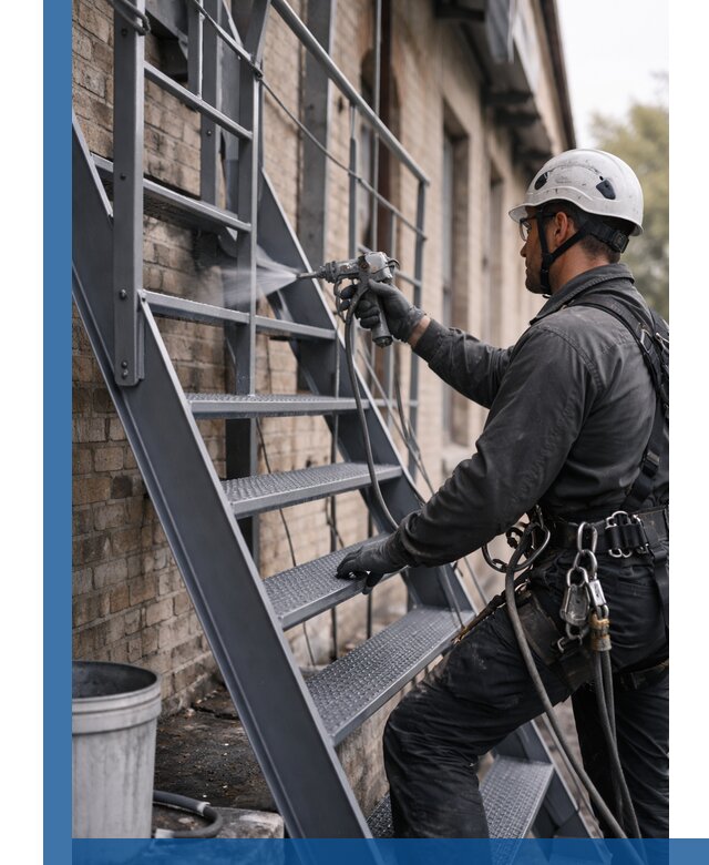 Покраска и антикоррозионная защита пожарных лестниц в Оренбурге