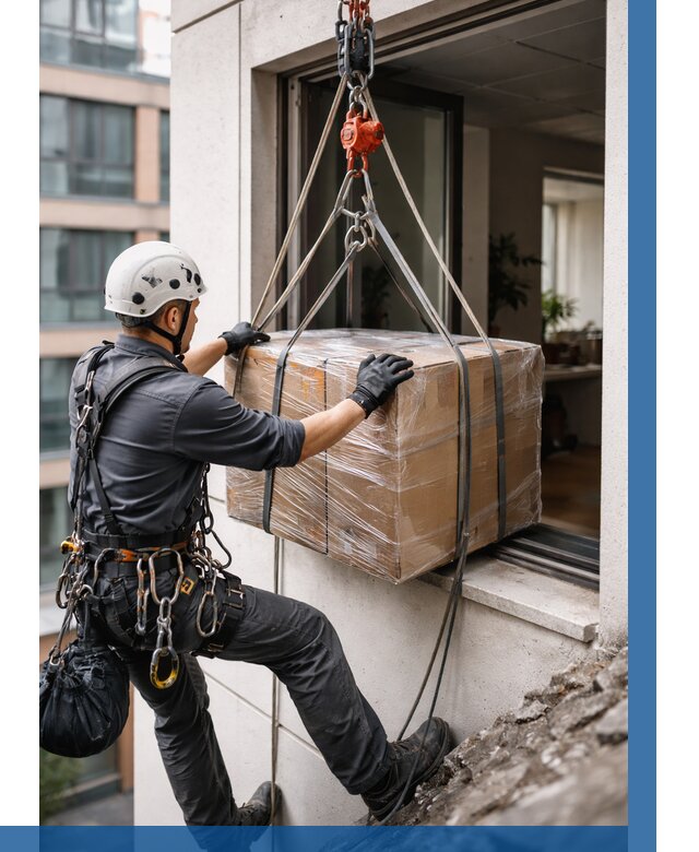 Подъем груза через окно в Оренбурге от 4576 р. | ВЫСОТНИК-Рнб