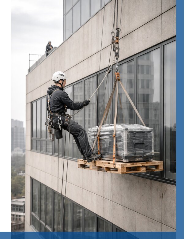 Спуск груза по фасаду в Оренбурге от 3559 р. | ВЫСОТНИК-Рнб