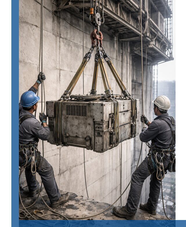 Такелажные работы на высоте, подъем и монтаж грузов в Оренбурге