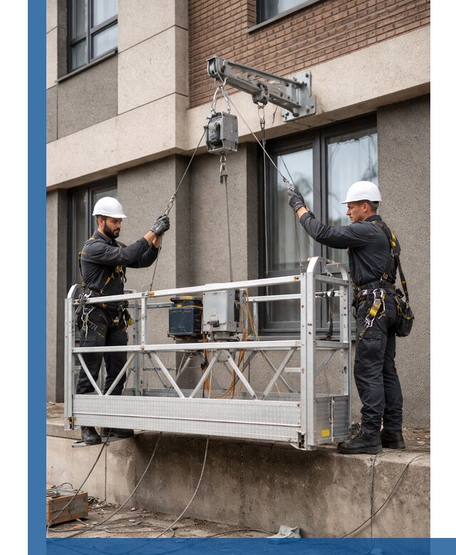 Монтаж и подъем фасадной люльки в Оренбурге с гарантией безопасности