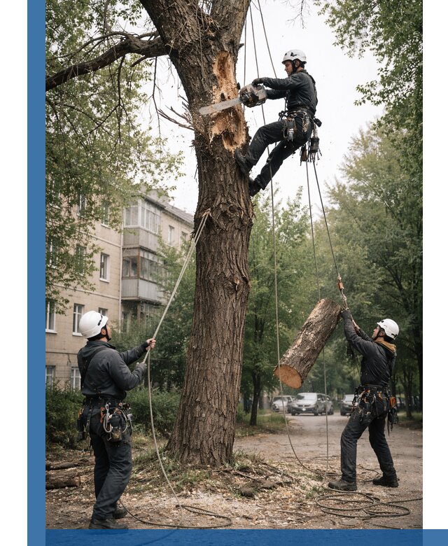 Срочное удаление аварийных деревьев в Оренбурге с гарантией безопасности
