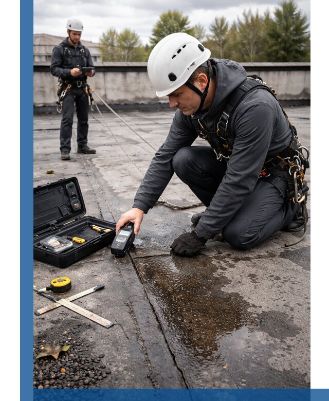 Обследование кровли на протечки и выявление дефектов в Оренбурге