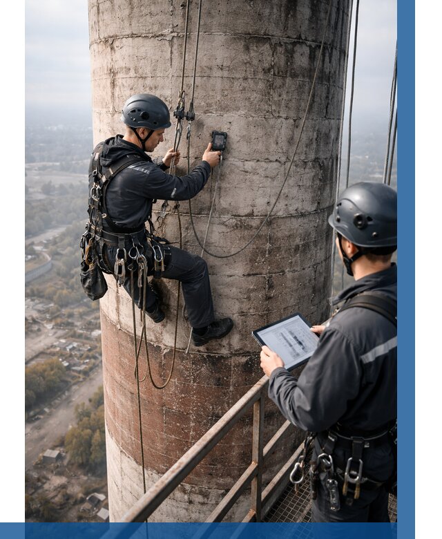 Обследование дымовой трубы в Оренбурге от 8135 р. | ВЫСОТНИК-Рнб