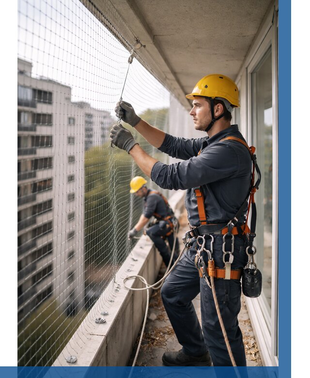 Монтаж сетки от птиц в Оренбурге от 4576 р. | ВЫСОТНИК-Рнб