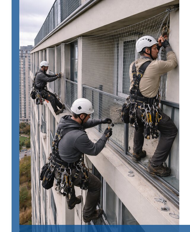 Профессиональный монтаж защитной сетки от птиц в Оренбурге